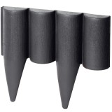 Palisada decorativa gradina, lungime 25 cm, inaltime 12,5 cm, negru