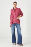 Medicine cardigan culoarea roz, călduros