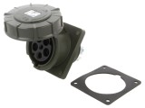 Conector alimentare AC trifazat 63A 400VAC IP67 Soclu Mamă