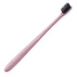 Periuta de Dinti Manuala, Zamo&reg;, din Polyacril si Fibre de Bambus, Soft, Culoare Roz