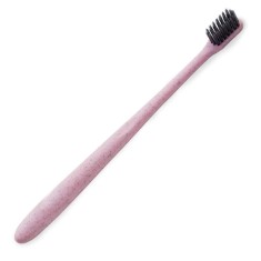 Periuta de Dinti Manuala, Zamo&reg;, din Polyacril si Fibre de Bambus, Soft, Culoare Roz