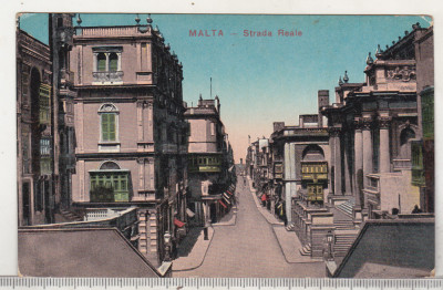 bnk cp Malta - Strada Reale - 1913 - necirculata foto