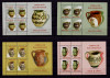 ✅RO 2007 LP 1776a &quot;Ceramica rom.- Oale/cani (I) &quot;, colite 404/405/406/407 ,MNH, Nestampilat