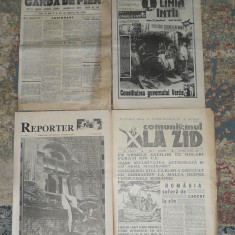 4 ziare Garda de Fier,Reporter,Linia Intii,Comunismul la zid,Revolutie anii 90