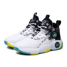 Pantofi sport pentru baschet MBrands, alb cu verde - 39 foto