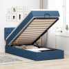 VidaXL Cadru de pat otoman cu saltea țesătură albastră 80x200cm 3312352