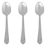 Set Lingurițe Tac&acirc;muri, Inox, 15cm, Triunghiulare, 3 Bucăți, Oem