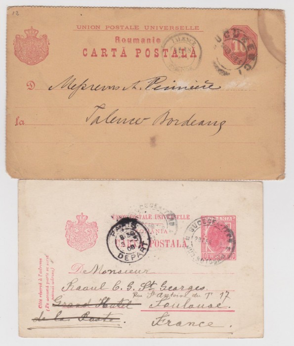 2 X CP Bucuresti 1883 si 1908