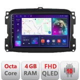 Navigatie Android Fiat 500 2015-2021 cu ecran QLED, 4GB RAM, 64GB