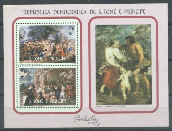 Sao Tome e Principe 1983 Paintings, Rubens, Easter, perf. sheet, MNH S.024