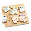 Puzzle lemn BabyAnimali Djeco 5 piese