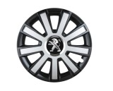 Cumpara ieftin Set 4 capace roti Flash Gri-Negru R14 pentru gama auto Peugeot, Autohelix MSA