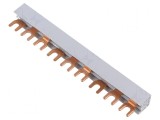 Bară colectoare 12mm&sup2; Poli 3 Unom 400V 80A tip pieptene PVC