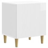 vidaXL Dulap de noapte Alb foarte lucios 43 x 34,5 x 50 cm 894573