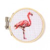 Mini Set de Broderie in Cruciulita a, , &oelig; Flamingo