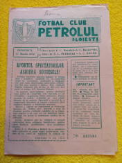 Program meci fotbal FC PETROLUL Ploiesti - SC BACAU (17.03.1974) foto