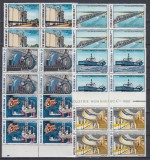 ROMANIA 1989 LP 1217 INDUSTRIE ROMANEASCA BLOCURI DE 4 TIMBRE MNH