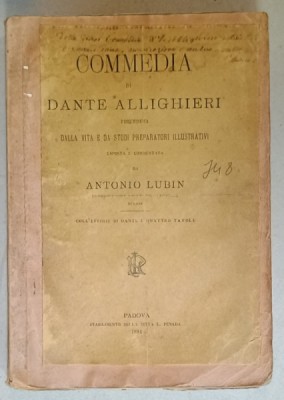 COMMEDIA di DANTE ALIGHERI , 1881 foto