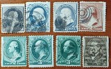 U.S.A-(1890-..)-''LOT ''8 timbre-USA -Ptesedinti ''- din primele . emisiuni ''-stamp.--Vezi-Scan