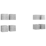 Cumpara ieftin Dulapuri TV suspendate, 8 buc., gri beton, 30,5x30x30 cm