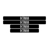 Set 4 Stickere Negre Pentru Praguri Skoda Octavia