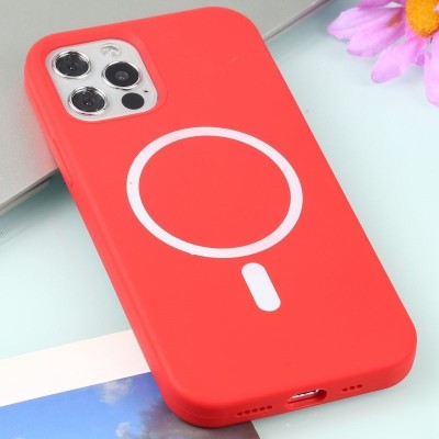 Husa Compatibila cu Apple iPhone 13 PRO MAX Perfect Fit Silicon TPU Slim Antisoc ROSU - cu incarcare wireless foto