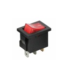 Intrerupator 4 poli 1 buton rosu ON-OFF 250V 6A 250V cu retinere, Oem