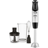 Mixer vertical Tefal QuickChef 3 in 1 HB653838, Tehnologie Powelix, 800 W, 20 viteze, lame inox, Argintiu/ negru