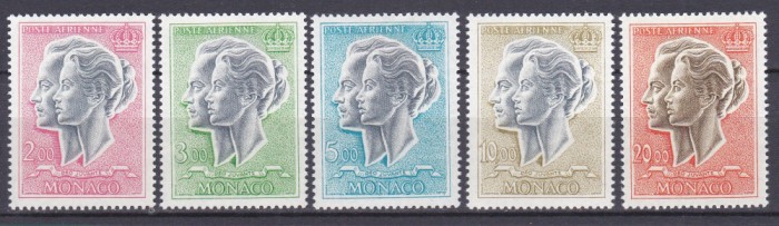 DB1 Monaco Printul Rainier si Printesa Grace 1966 - 67 , 1971 5 v. MNH