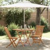Set Bistro de grădină pliabil din lemn masiv de acacia