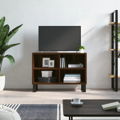 vidaXL Comodă TV, stejar maro, 69,5x30x50 cm, lemn compozit foto