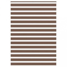 vidaXL Jaluzea tip zebra maro lățime țesătură 160,9 cm poliester