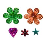 Set 5 modele cu paiete pentru activitati crafts, 0.5-3 cm, Oem