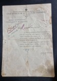 Adresă oficială Ministerul Instrucțiunii &ndash; Casa Școalelor (1931, către profesorul Gheorghe Lazărscu)