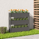 Jardiniera, gri, 112x25x104,5 cm, lemn masiv de pin GartenMobel Dekor, vidaXL