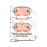 Placute frana Audi A4, 11.2007-12.2015, A5, 06.2007-01.2017, A6 Avant, 05.2011-, A7 Sportback, 10.2010-, Q5, 11.2008-, Porsche Macan, 02.2014-, TRW