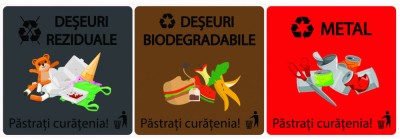 Stickere Colectare Selectiva - Deseuri Reziduale, Biodegradabile si Metal foto