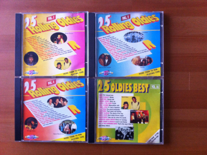 rolling oldies 3 cd discuri + 1 oldies best vol. 16 selectii muzica pop rock VG+