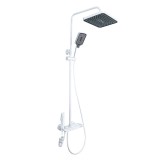 Set de dus multifunctional Leziter Eliz alb cu ploaie, dus manual si bideu