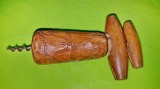 E391-TIRBUSON rustic vechi lemn masiv manual sculptat.