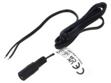 Cablu ESPE 2x0,52mm&sup2; DC 5,5x2,5mm soclu drept negru 1,5m KG256-000-213-0150