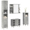 VidaXL Set mobilier de baie, 4 piese, gri beton, lemn compozit 3324850