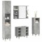 vidaXL Set mobilier de baie, 4 piese, gri beton, lemn compozit 3324850