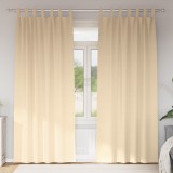 vidaXL Perdele cu perdele 2 pcs Crem 260 x 140 cm Poliester