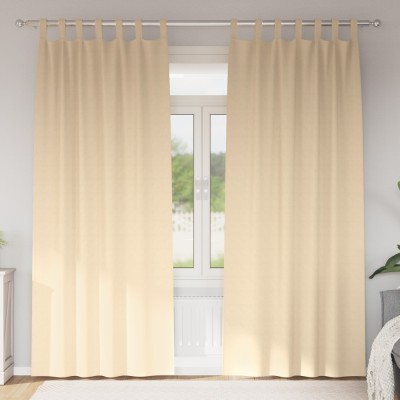 vidaXL Perdele cu perdele 2 pcs Crem 260 x 140 cm Poliester foto