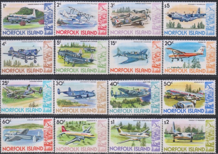 Timbre cu aviație din Norfolk