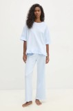 Answear Lab set de pijama de bumbac bumbac