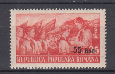 ROMANIA 1952 LP 312 PIONIERI SUPRATIPAR MNH foto