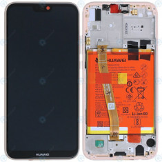 Huawei P20 Lite (ANE-L21) Capac frontal modul display + LCD + digitizer + baterie sakura roz 02351XUB 02351VUW