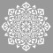 Sablon 290x290x0.7mm, Mandala Flower, Refolosibil MX70002